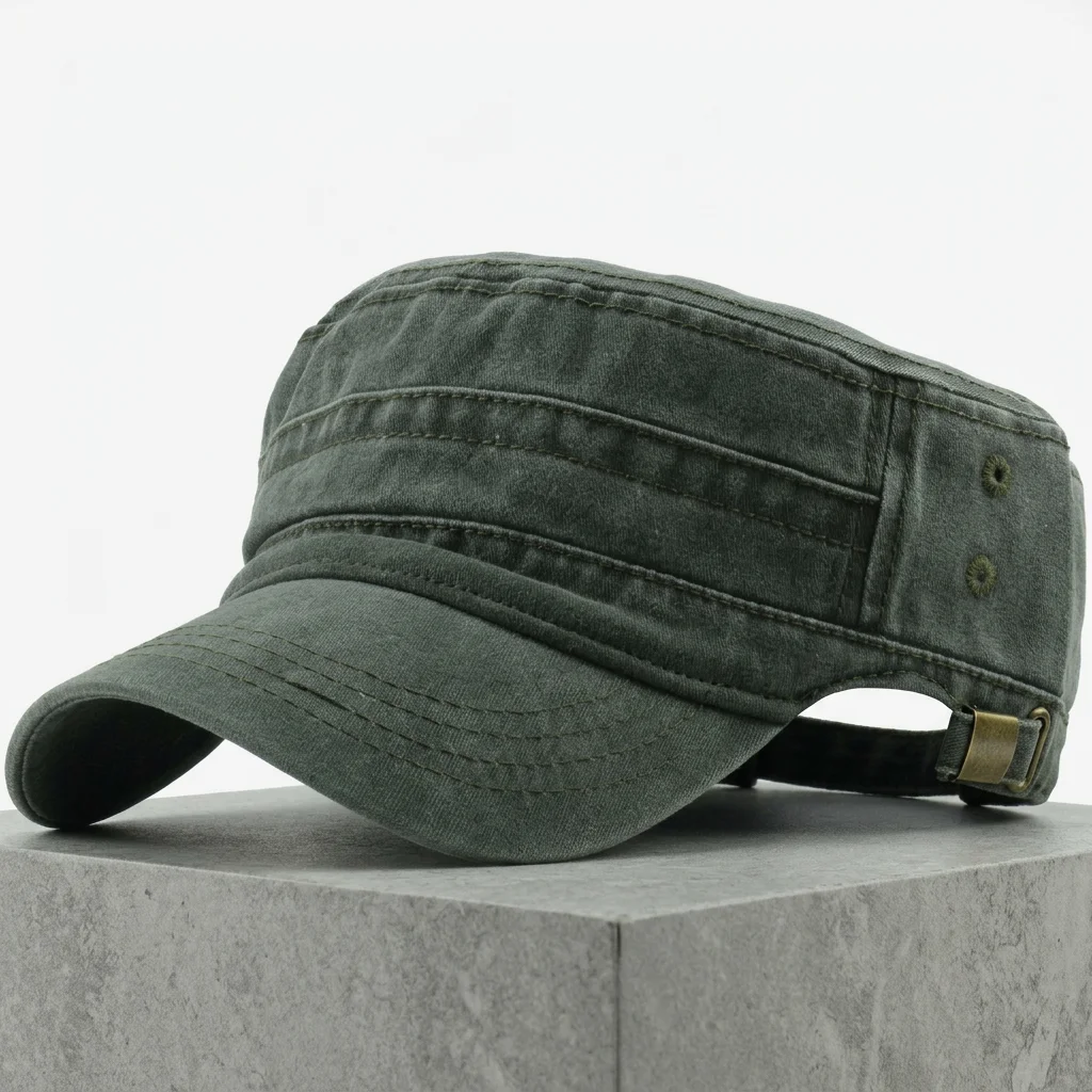Casquette militaire coton ajustable style vintage décontracté - Vue 1 - Casquette militaire