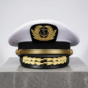 Casquette militaire coton officier naval élégante - Vue 1 - Casquette militaire