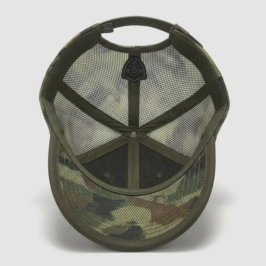 Casquette militaire polyester maille aérée sport homme - Vue 4 - Casquette militaire